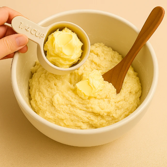 dough with butter